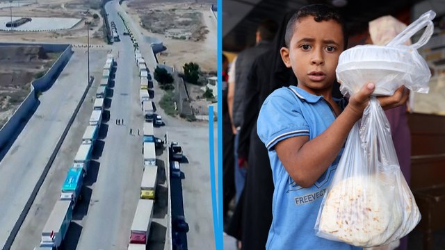 Aide humanitaire pour Gaza bloquée : « Ces camions font la différence entre la vie et la mort »,