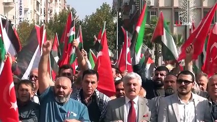 Yurt genelinde İsrail'e tepki, Filistin'e destek yürüyüşleri yapıldı