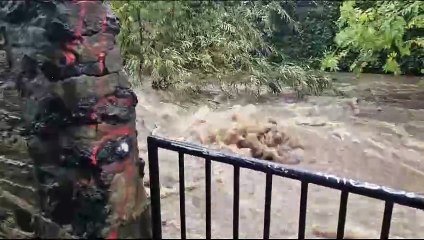 River Sheaf bursts its banks during Storm Babet