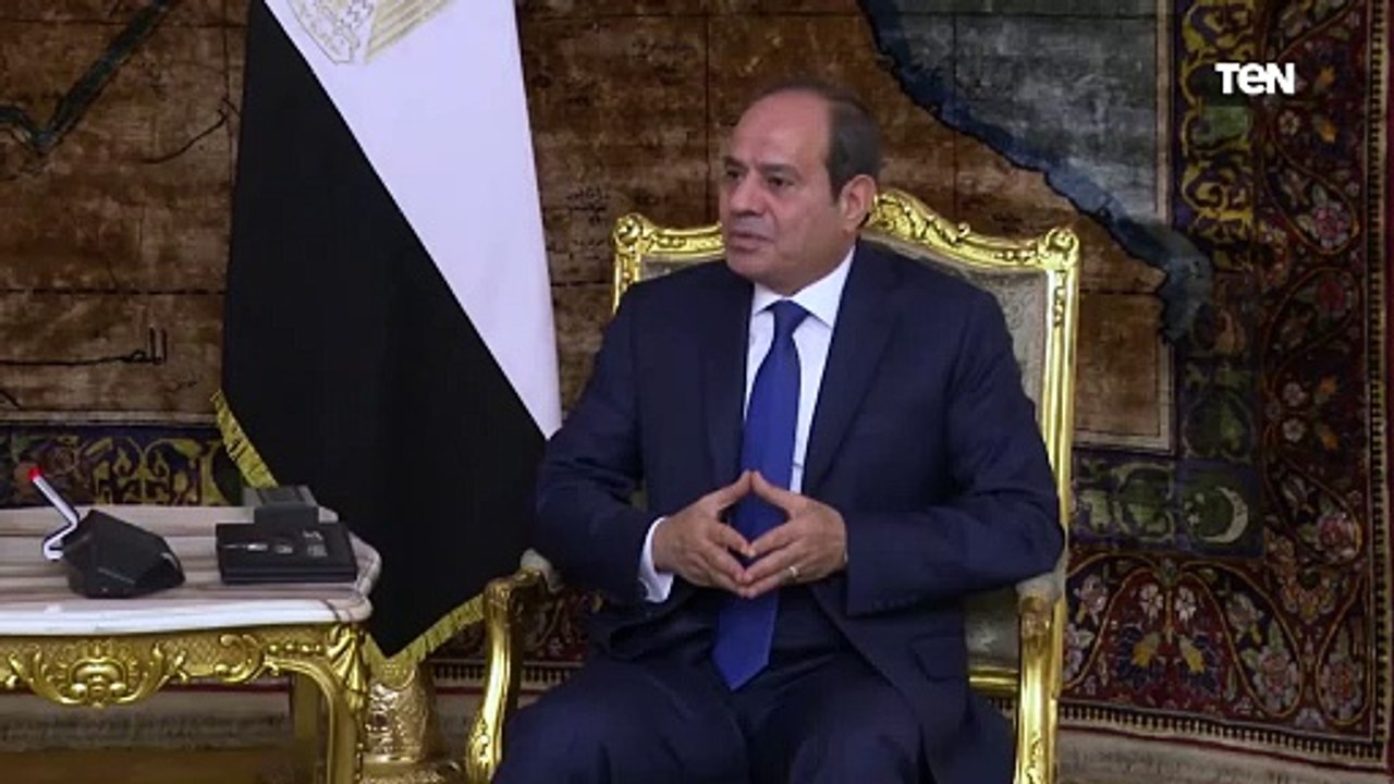 الرئيس السيسي يحذر خلال لقاءه برئيس الوزراء البريطاني من مخاطر نزوح سكان غزة إلى سيناء