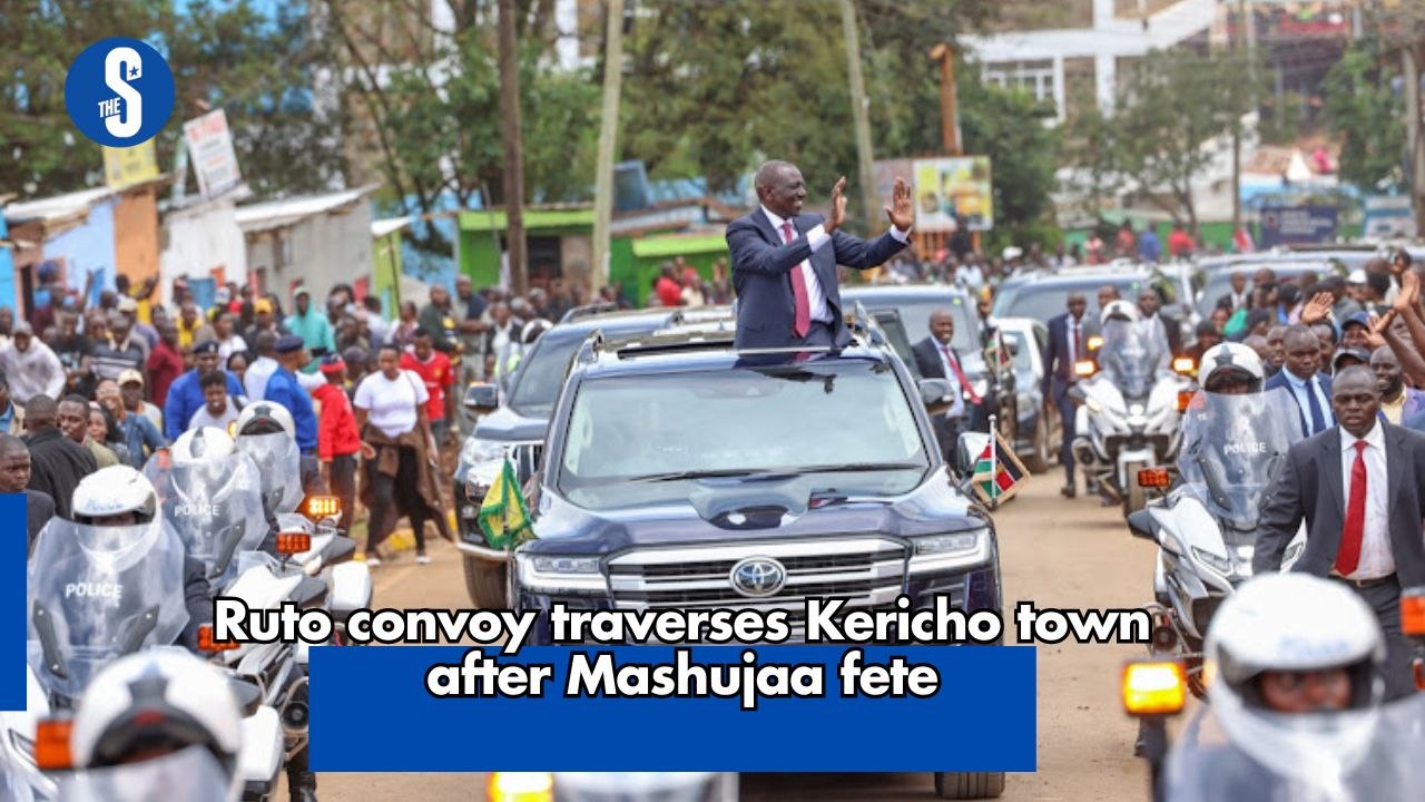 Ruto convoy traverses Kericho town after Mashujaa fete