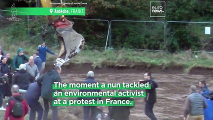 ‘We pray for our opponents’: Nuns respond after video of green activist being tackled goes viral