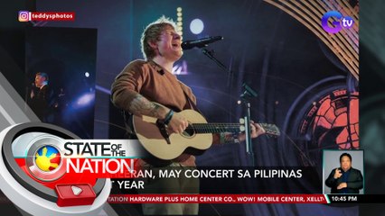 Ed Sheeran, may concert sa Pilipinas next year| SONA