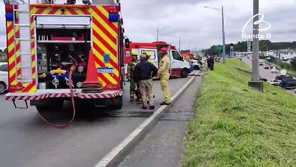 Motorista invade pista contrária e provoca grave acidente na Linha Verde