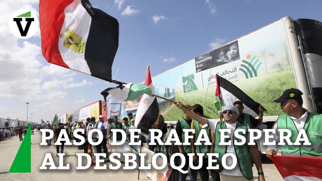 La ayuda humanitaria para Gaza continúa a la espera del desbloqueo del paso de Rafá