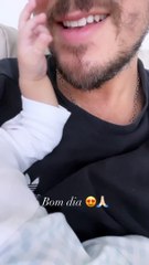 Mickael Carreira com o filho Gabriel