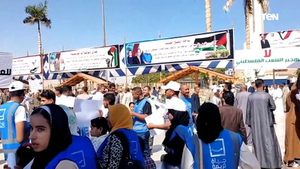 إحنا حزانا على أهل فلسطين.. أهالي الأقصر بالملايين تضامناً مع القيادة السياسية