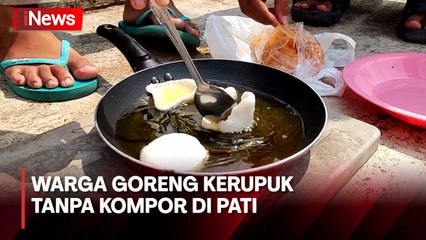 Warga Goreng Kerupuk Tanpa Kompor Manfaatkan Cuaca Panas Ekstrem di Pati