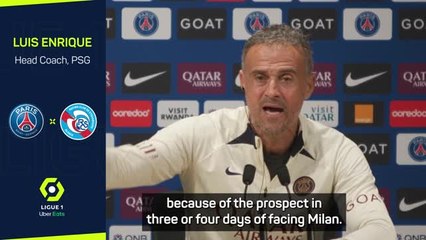 Strasbourg a more difficult test than Milan – PSG boss Enrique