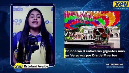 Colocarán 3 calaveras gigantes más en Veracruz por Día de Muertos