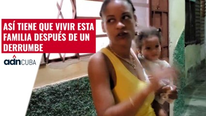 Así tiene que vivir esta familia después de un derrumbe