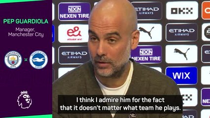 'He's a handsome guy' - Guardiola's love letter to De Zerbi