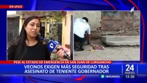 Vecinos de SJL exigen mayor seguridad tras asesinato de teniente gobernador