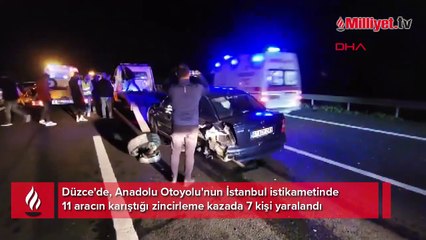 11 araçlı zincirleme kaza! 7 kişi yaralandı