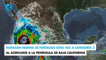 Huracán Norma se fortalece otra vez a categoría 3 al acercarse a la península de Baja California