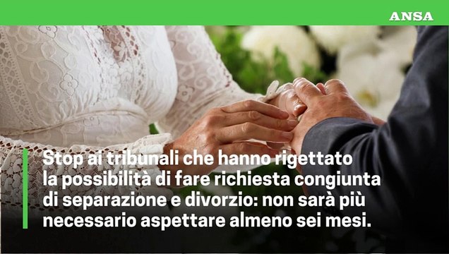 Divorzio breve, via libera alla domanda congiunta