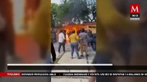 Encapuchados queman y causan destrozos a la dirección de CCH Azcapotzalco