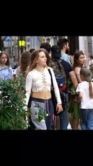 Girls walk In Streets with beautiful smile