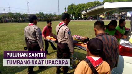 Kepanasan, Puluhan Peserta Upacara Hari Santri Pingsan di Jombang