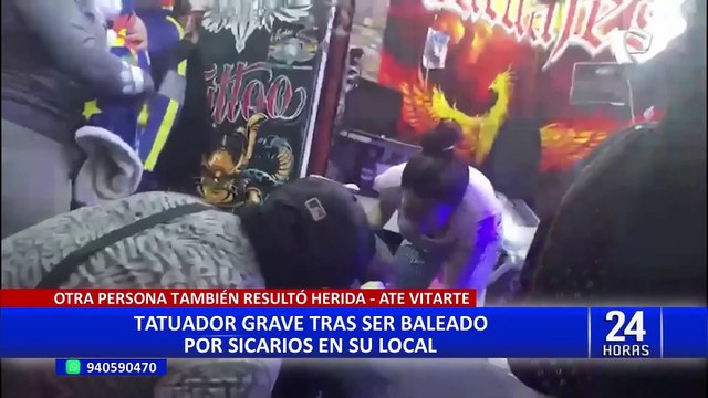 Ate: tatuador en UCI tras ser baleado por sicarios por presunto cobro de cupos