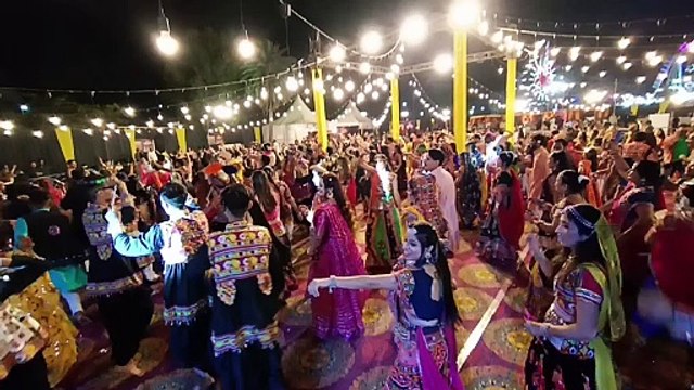 पत्रिका डांडिया महोत्सव में कंतारा देव नृत्य प्रस्तुति जबलपुर