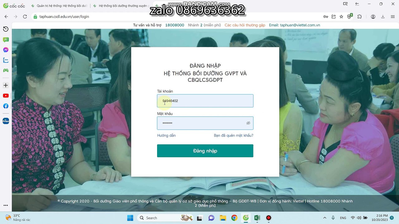 Hướng dẫn CBQL xem và quản lý tài khoản GV đang tập huấn tại đơn vị