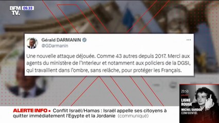 Attentas: Gérald Darmanin souligne que 44 attaques ont été déjouées depuis 2017