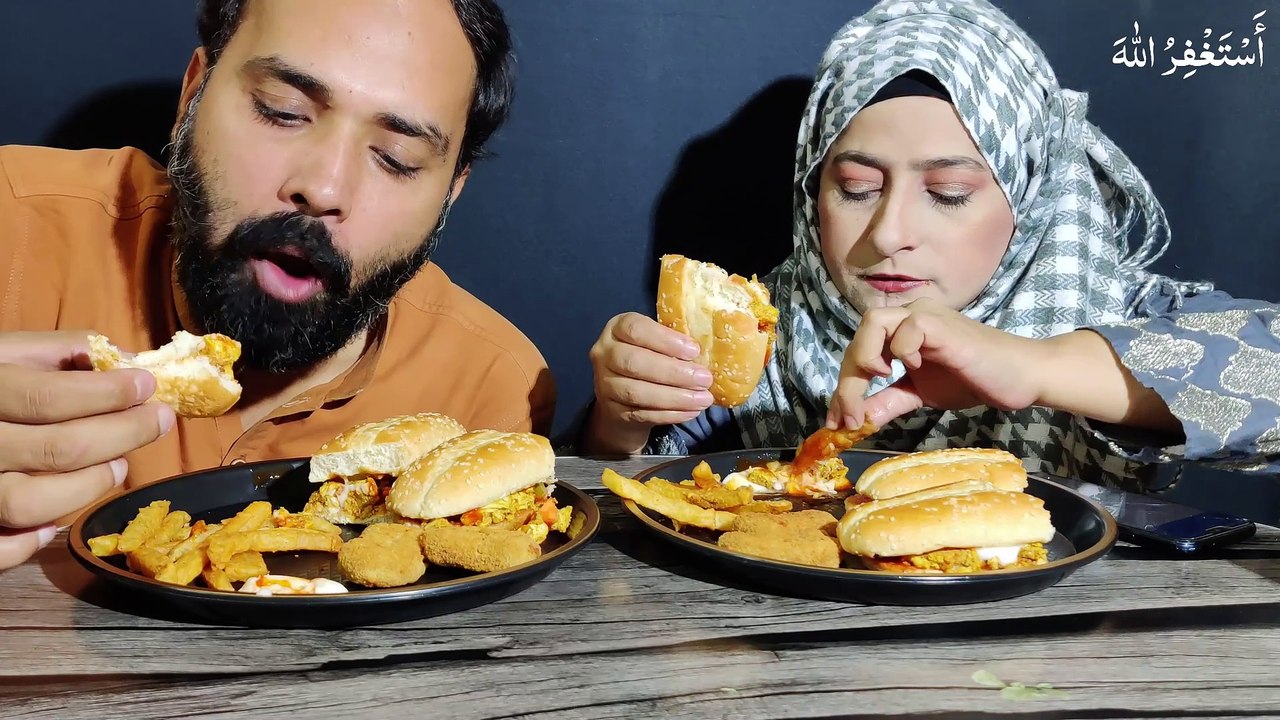 EATING SHOW *EATING Burger, Fries, Nuggets, Drink +Mukbang Eating Show