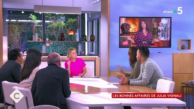 Julia Vignali évoque son beau-fils, le fils de Kad Merad, dans C à vous , France 5