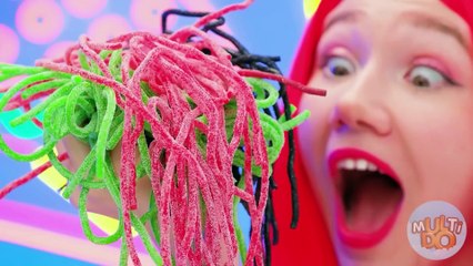 Eating Only One Colored Food For 24 Hours Challenge