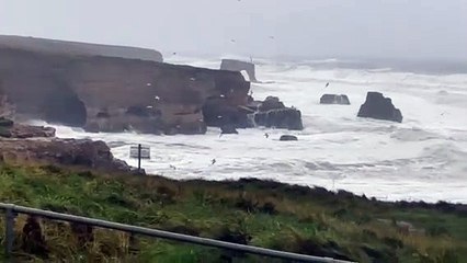 Storm Babet Strikes South Shields with Intense Waves 🌊