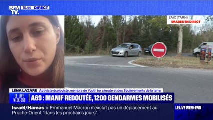 Manifestation contre la construction de l'A69: pour Léna Lazare, activiste écologiste, ce projet est "délirant"