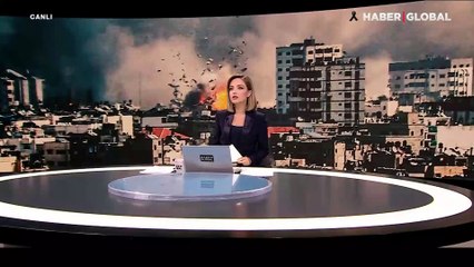 Haber Global canlı yayınına yansıdı! Hamas'ın attığı roket havada böyle imha edildi