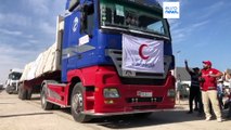 Gaza begrüßt erste 200 LKW mit Hilfsgütern: 