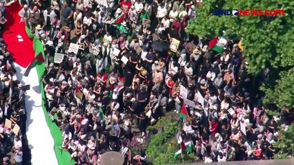 Sydney Dibanjiri Ribuan Pengunjuk Rasa Menunjukkan Dukungan Terhadap Palestina