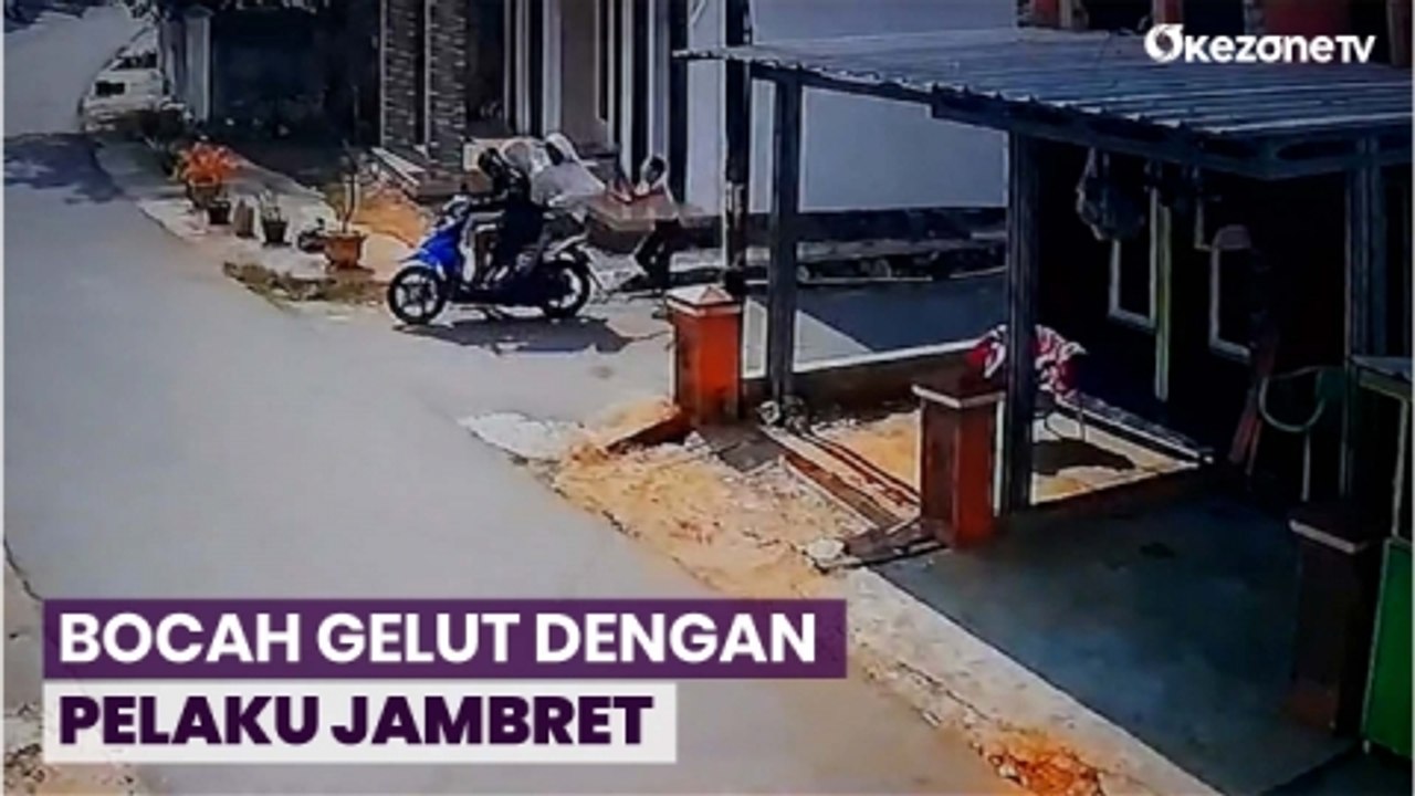 Detik-Detik Bocah di Bandarlampung Gelut dengan Pelaku Jambret