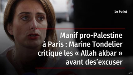 Manif pro-Palestine à Paris : Marine Tondelier critique les « Allah akbar » avant de s’excuser