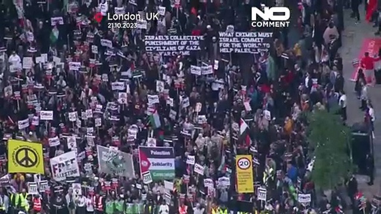 100.000 bei Pro-Palästina-Demo in London: "Stoppt das Massaker in Gaza"