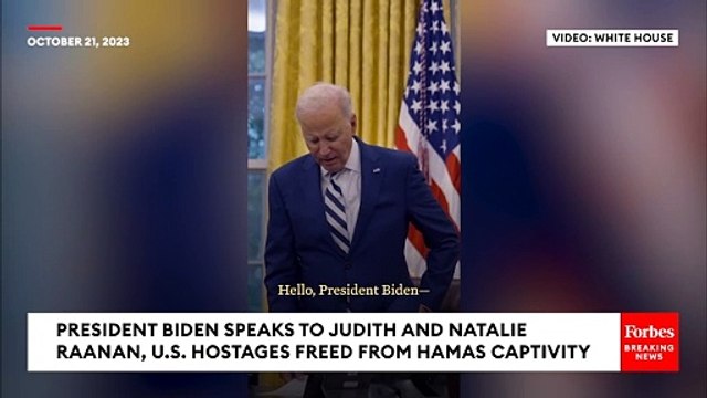 BREAKING NEWS: Biden Speaks To U.S. Hostages Freed From Hamas Captivity In New White House Video