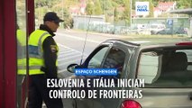 Espaço Schengen suspenso na Eslovénia e em Itália devido a ameaça terrorista