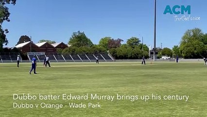 Edward Murray brings up his century
