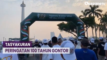 Rayakan Usia ke-100 Tahun Gontor, Ribuan Santri dan Alumni Berkumpul di Tugu Monas
