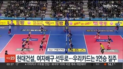 현대건설, 여자배구 선두로…우리카드는 3연승 질주