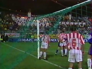 AS Cannes-Fenerbahçe SK maçının tamamı  UEFA Kupası 1994-1995  64. tur, 1. maç  Pierre de Coubertin (Cannes)  13 Eylül 1994 2.DEVRE