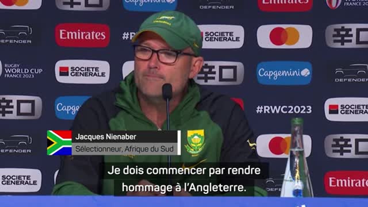 Afrique du Sud - Un Nienaber fier de ses joueur...
