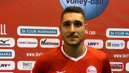 Kevin François après la défaite de Martigues Volley contre Mende