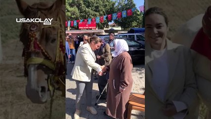 Alp Arslan Türkeş'in Kızı, Ayyüce Türkeş Uşak'ta Atlarla Karşılandı