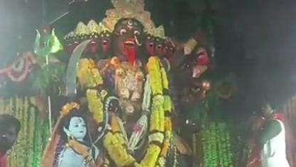 राजगढ़: नगर में अमित मित्र मंडल के द्वारा महाकाली शेरोवाली को लगाया 56 भोग