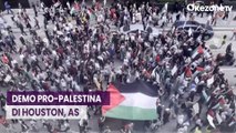 Ratusan Warga Demo Mendukung Palestina di Houston, AS