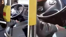 Ümraniye'de İETT şoföründen tepki çeken hareket: Hem otobüs kullandı hem telefonla oynadı